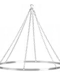 24 Inch Hoop Ceiling Draping Kit For Weddings And Events, Stainless Steel Canopy Curtain Hardware for Indoor Outdoor Use, chains attached