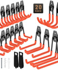20 Pack Heavy Duty Wall Mount Hooks With Anti Slip Coating For Hanging Bikes Ladders Power Tools And Garden Gear In Garage Or Shed