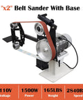Heavy Duty 1500W Bench Belt Sander Variable Speed Vertical Horizontal Sanding Tool For Precision Metalworking And Custom Knife Making Delivers Kickass Performance Rock Solid Stability Durable Steel Base 110V with 71 inch belt and robust motor.