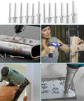 120 Piece Aluminum Alloy Blind Rivets Set Kit With Dome Head Rivets And Rivet Nut Tools being used on various materials