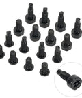 T15 Torx Security Doorbell Screws Kit, 16 Pcs Black Carbon Steel Fixing Set arranged for Video Doorbell Pro 2 mounting.