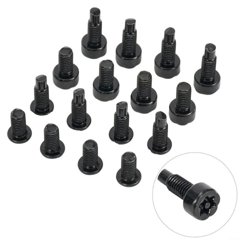 T15 Torx Security Doorbell Screws Kit, 16 Pcs Black Carbon Steel Fixing Set arranged for Video Doorbell Pro 2 mounting.