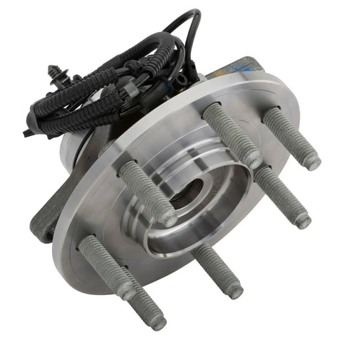 Front Wheel Bearing And Hub Assembly For 2010 To 2014 Ford F 150 Awd with multiple bolts and wiring harness visible.