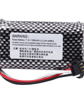 Two Pack 7.4V 1200mAh Li Ion Rechargeable Battery With Black SM 3P Plug Replacement For Older Version RC Trucks 8.88Wh