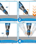 Dry diamond drill bits set by Amazon, 10 pcs, 1/4 in shank; four-step drilling guide for granite, marble, tile.