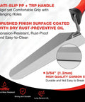 Three Piece Masonry Tools Set Featuring Seven Inch Gauging Trowel, Carbon Steel, Soft Grip, Rust-Preventive Finish