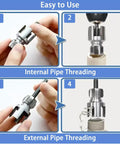 Kick Plumbing Projects Into High Gear With This Tough Carbon Steel Pipe Threader Tool Set. Demonstrating internal and external threading.