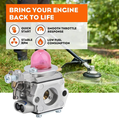 Premium Replacement Carburetor For Troy Bilt Weedeater Trimmers TB22 TB22EC TB32EC TB225 TB80EC TB21EC TB2040XP TB42BC And Bolens BL110 Walbro WT973 Compatible For Garden Tools.