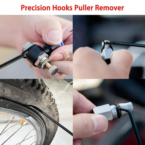 10-piece precision pick and hook set for automotive oil seals and O-rings; metal hooks with black handles.