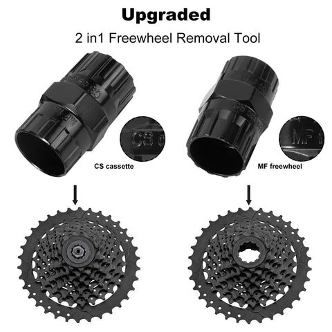 Bike Cassette Removal Tool With Chain Whip And 2 In 1 Freewheel Remover Pedal Wrench And Sprocket Remover for bike repair