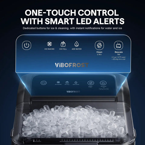 Sweet Crunchy Nugget Ice Maker For Countertop Whips Up Thirty Five Pounds Soft Chewable Pellet Ice Daily with LED controls.
