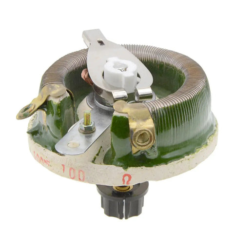 Pro Grade 100W 100 Ohm Ceramic Rheostat With Sliding Disk Adjustable Wirewound Power Resistor for Variable Control