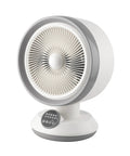 Versatile 2 In 1 Heater And Fan Combo With Remote For Year Round Comfort Portable Desk Space Heater And Cool Air Fan Auto Oscillating 55 Degree Reach Tip Over And Overheat Protection For Bedroom Or Office, white and grey design