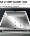 Hidden Street Ready Stainless Steel Manhole Covers For Lawn And Green Belts 12 To 40 Inches Beefy Ultra Durable