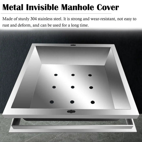 Hidden Street Ready Stainless Steel Manhole Covers For Lawn And Green Belts 12 To 40 Inches Beefy Ultra Durable