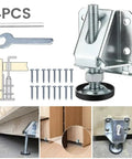 8 Pcs Adjustable Furniture Levelers Rock Solid Heavy Duty Feet For Sofa Table Chair Cabinet Threaded Precision Height Adjustment To Eliminate Wobble On Uneven Floors with tools and screws