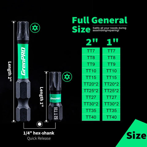 Torx Bit Set For Impact Drivers, 29-Piece Tamper-Proof Star Bits With Magnetic Bit Holder, S2 Steel Security Torx Bits sizes