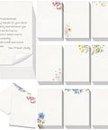 100 Piece Floral Blank Note Cards Set, 4 by 6 Inches, Bulk Notecards for DIY Projects, School, Office, Wedding, Baby Shower
