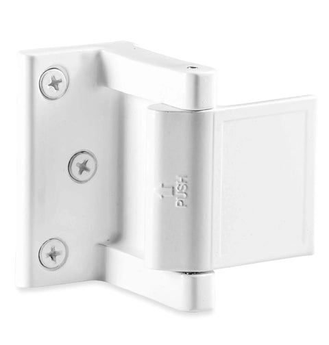 Door Lock Reinforcer For In Swinging Doors Privacy Latch Extra High Security With 800 Lbs Of Force Easy Install White Finish