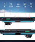 Heavy Duty 8 Inch Rugged Android 13 Tablet With Integrated Barcode Scanner, 4GB Ram And 64GB Storage, 4G Lte And Wifi 5 ports view.