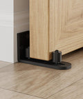 Sliding Barn Door Bottom Floor Guide Wall Mounted Roller Guides with Ball Bearings Adjustable Stay Roller Black Made From Solid Carbon Steel for Anti Rust Longevity Fits Door Thickness Up To 3 Inches Smooth Quiet Operation