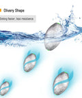 Removable Egg Lead Fishing Sinkers Set Of 20 For Saltwater Drop Shot Fishing, oval shape for less air resistance and drag.