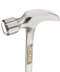 Framing Hammer 30 oz Long Handle Rip Claw Straight Claw Design Smooth Face For Clean Precise Strikes And Shock Reduction Grip Heavy Duty Carpentry Tool E3 30S Silver