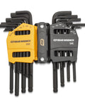 26 Piece SAE And Metric Ball End Long Arm Hex Key Set For Tight Spaces, Ball End Hex Keys With Long Reach, Alloy Steel Construction