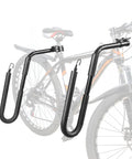 Bike Surfboard Rack with Quick Release Bars Adjustable Up Down and Rotatable Angles for a Comfortable Ride mounted on bike