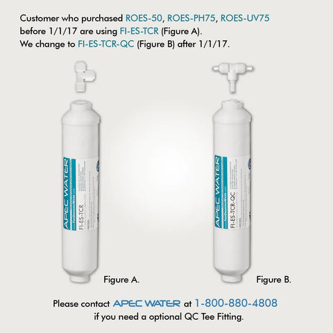Two High Capacity Inline Carbon Filters for Undersink Reverse Osmosis Systems, showing Stage Five with Quick Connect and Leak Free Seal