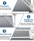 Steps showing how to use Heavy Duty Eaves Seam Locker Tool For Metal Roofs And Drip Edge Hemming Bender Pro Grade 180 Degree Lock And Bend