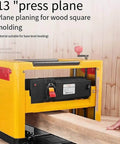 Heavy Duty 2000W Benchtop Planer Slick 13 Inch Desktop Electric Jointer with yellow design for smoothing wood surfaces.