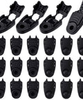 50 Pcs Zipper Pull Tabs And Cord Ends Kit For Paracord, Parachute Cord, Shoelace Tips, black plastic cord ends and clips
