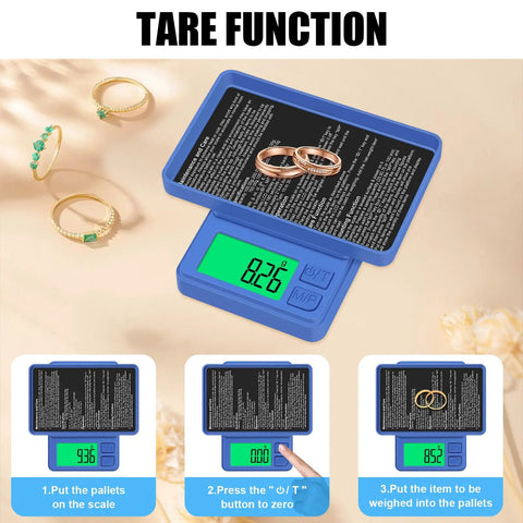 Pocket Gram Scale 1000g To Point One Gram High Precision Digital Scale With LCD Display Tare Function 7 Units Great For Jewelry