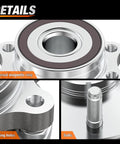 Close-up of Rear Wheel Bearing And Hub Assembly 5 Lug For Subaru Forester 2014 To 2018, Impreza 2012 To 2021 details and components