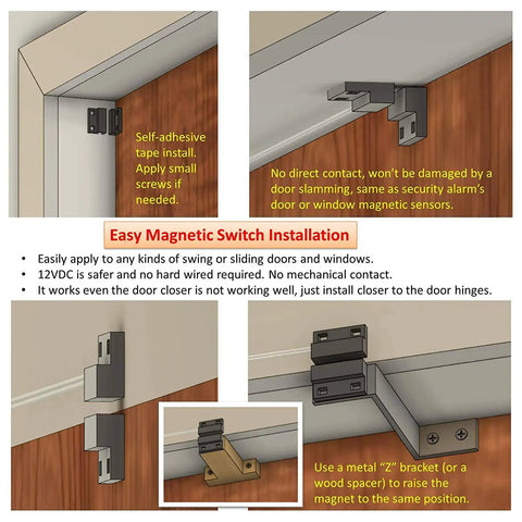 Image showing magnetic switch installation for 36 Inch Slim Indoor Air Curtain FM-1209T Delivers 1100 CFM Of Power With Quiet Operation.