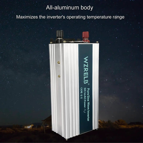 Solid 1000 Watt Pure Sine Wave Inverter Yanks Quick 48 V DC And Turns It Into Smooth 110 120 V AC with all-aluminum body