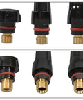 Connectors from 90 Piece TIG Welding Torch Kit With Gas Lens And 12 Alumina Cups And Glass Cups For WP 17 18 26 Stubby Back Cap