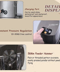 Automatic Coffee Tamper With Auto Position Sensor For Flawless Espresso Pucks Featuring Adjustable Pressure From 22 To 66 Pounds Plus Fast Depth Tweaks For Seriously Smooth Shots And Pro Results Daily charging port and pressure regulation features.