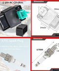 Set Of 5 Ride Ready Ignition Coil Relay Voltage Regulator 5 Pin CDI Box Spark Plug Kit For 49cc 50cc 70cc 90cc 110cc 125cc ATVs