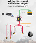 Diagram of UTV Turn Signal Kit With Column Switch And 110d Horn Prewired And Plug And Play Universal Street Legal Blinker With Lever
