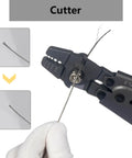 All In One Wire Rope Crimping Tool Kit With One Sixteenth Inch Cable And M6 Turnbuckle Set cutter in use with cable
