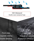 Weatherproof Hanging Porch Swing Cover with seam-taped edges, close-up of waterproof adhesive tape and stitching detail