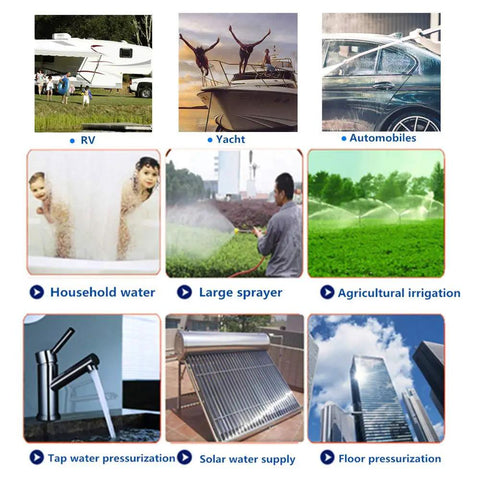 110V High Pressure Diaphragm Water Pump Self Priming 160 PSI 5 LPM 80 GPH Sprayer For Home Misting RV Caravan Boat Marine Use Easy Install Quiet Operation Rugged Build For Outdoor Water Systems