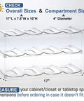 Kick That Bottle Jumble With This 3 Tier Stackable Water Bottle Organizer That Cradles 12 Big Tumblers And Fits Stanley Sizes Perfectly Clear plastic organizer with dimensions 17"L x 7.8"W x 10"H.
