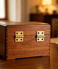 Wooden box with Vintage Brass Cabinet Hinges Set 50 Pieces Small 8x10mm Hinges For Drawers Jewelry Boxes Tiny Chests