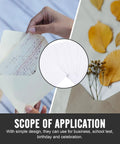 Thick White Blank Letter Envelopes 230x120mm Bulk Pack of 100 shown with usage ideas and application scope.