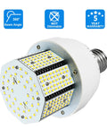 Ultra Bright 85W 480V LED Corn Light Bulb, 12750LM, 5000K Daylight for Garage, High Bay Warehouse, showing LED chips and base