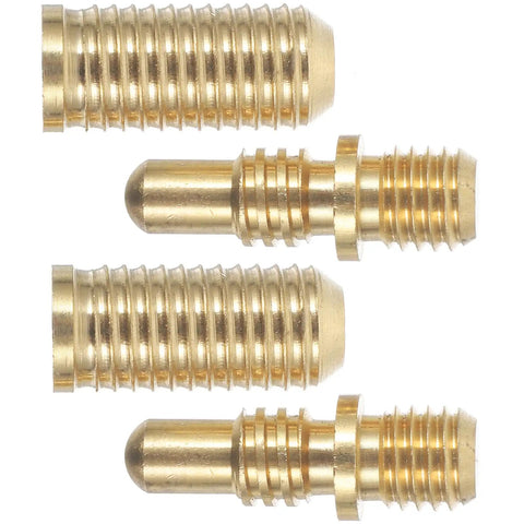 Heavy Duty Copper Billiard Cue Joint Screws 2 Sets Built Like A Tank showing four precision threaded screw connectors.
