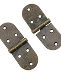 Bronze 180 Degree Folding Flush Hinge Set For Heavy Duty Furniture And Sewing Machines, durable iron, smooth action